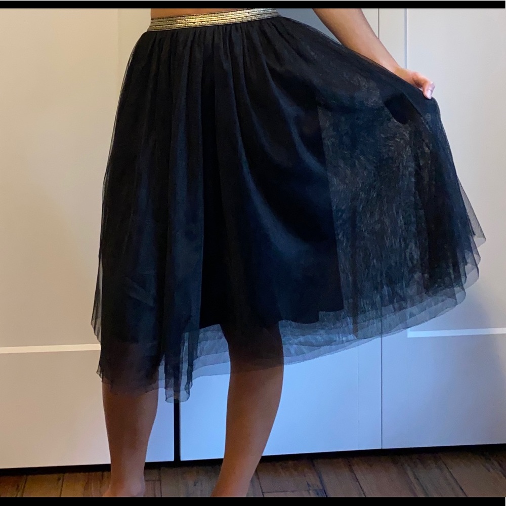 Tulle midi skirt